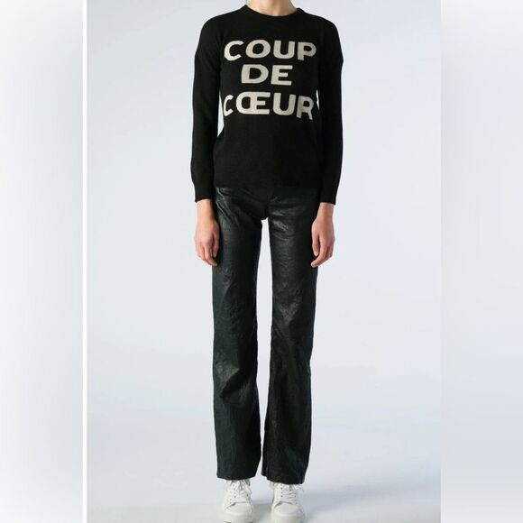 Zadig & Voltaire Gaby Coup De Coeur Graphic Wool & Cashmere Sweatshirt - Size M - Picture 2 of 10